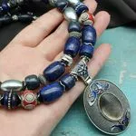Этнические украшения - ожерелья с лазуритом
