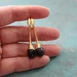 черный жемчуг в украшениях - серьги
