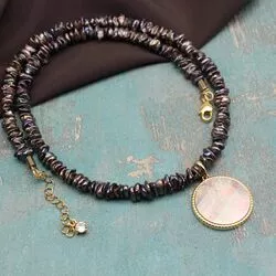 Ожерелье из бронзового жемчуга кейши