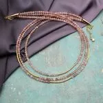 Элегантное ожерелье из мелкого розового кварца