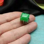 перстень с зеленым агатом