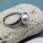 Кольцо из серебра и жемчуга