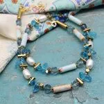 Голубое ожерелье - голубые камни