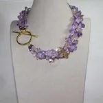 Вечернее украшение - ожерелье из аметистов