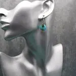 Серебряные серьги с бирюзой