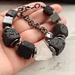 Крупные браслеты с натуральными камнями