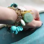 Браслет из зеленой бирюзы