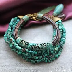 Браслет с аризонской бирюзой 