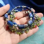 Стильнын браслеты с синими камнями - лазурит