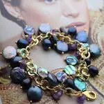 Браслет из черного барочного жемчуга