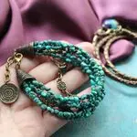 Браслет из бирюзы в стиле бохо