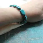 Браслет с голубой натуральной бирюзой