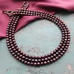 Многорядное ожерелье из темного жемчуга