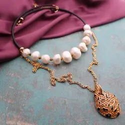 Ожерелье с жемчугом касуми