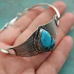 Браслет из серебра и бирюзы