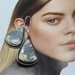 авторские серьги с агатом