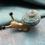 Брошь подвеска улитка