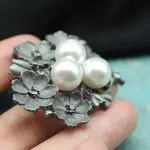 Брошь подвеска с жемчуга