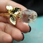 брошь хрустальная роза