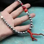 Авторские чокеры с камнями - коралл