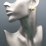 Авторские серьги из матового золота