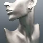 Серебряные серьги конго