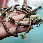 Колье с деревом и перламутром