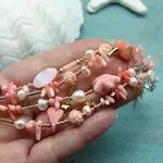 Авторские украшения с розовым кораллом и перламутром