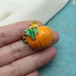 Брошь тыковка