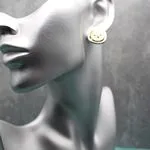 Серьги стильные пуговицы