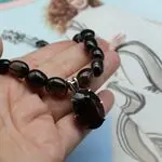 Колье с дымчатым кварцем - авторские украшения