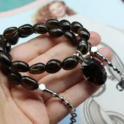 Колье с раухтопазом