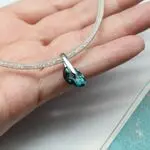 Колье с натуральной бирюзой