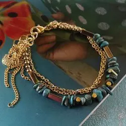 Браслет с натуральной бирюзой