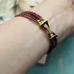 Авторский гранатовый браслет