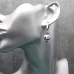 Серьги с бусинами гжель