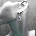 Серьги с бусинами Гжель