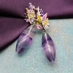Серьги с флюоритом