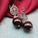 Этнические серьги с гранатами
