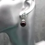 Серьги в этностиле - гранат