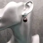 Серьги с гранатами