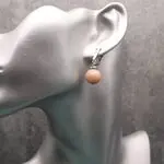 Серьги с натуральными камнями - солнечный камень