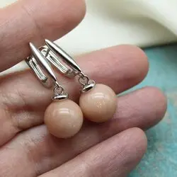 Серьги с солнечным камнем