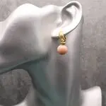 Авторские серьги с натуральными камнями - солнечный камень