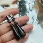 Серьги с соколинным глазом