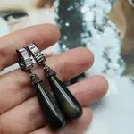 Авторские украшения с натуральными камнями - соколинный глаз