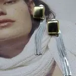 Длинные сеерьги с цепями