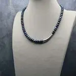 Колье с синим жемчугом