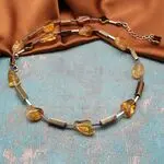 Чокер с нематитом и цитринами