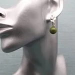 Авторские серьги с нефритом